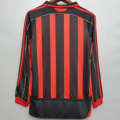 Maillot Domicile Ac Milan Manches Longues Retro 2006/2007