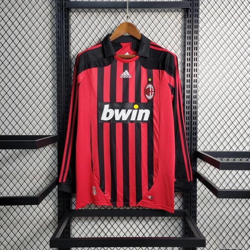 Maillot Domicile Ac Milan Manches Longues Retro 2007/2008