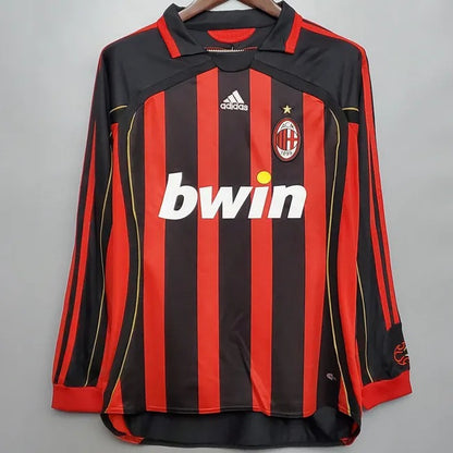 Maillot Domicile Ac Milan Manches Longues Retro 2006/2007