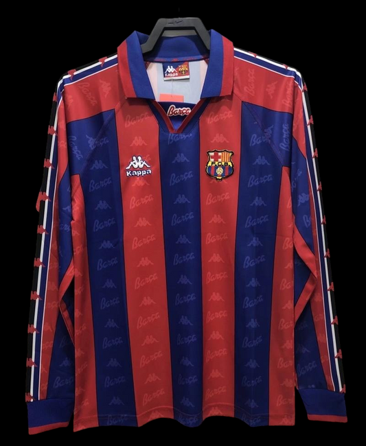 Maillot Domicile FC Barcelone Manches Longues Retro 1996/1997